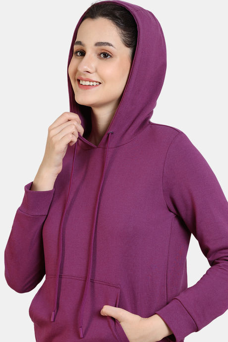 Zivame Soft Terry Fabric Knit Cotton Lifewear Set - Dark Purple — image 5